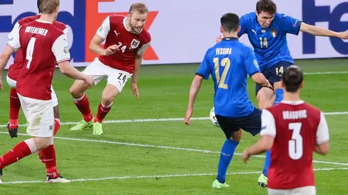 Chiesa y el primer gol de Italia en un sufrido partido contra Austria en la Euro 2020.