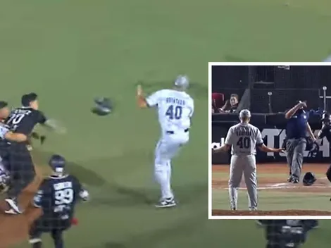 Jugador le lanzó un bat de béisbol a un rival en México