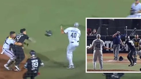 Jugador le lanzó un bat de béisbol a un rival en México