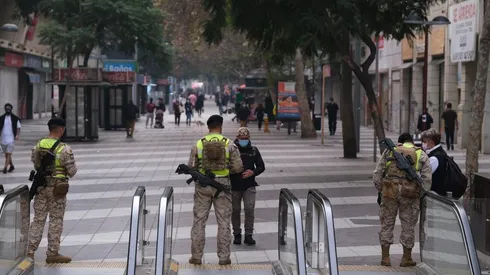 Calle Ahumada, comuna de Santiago en Fase 1