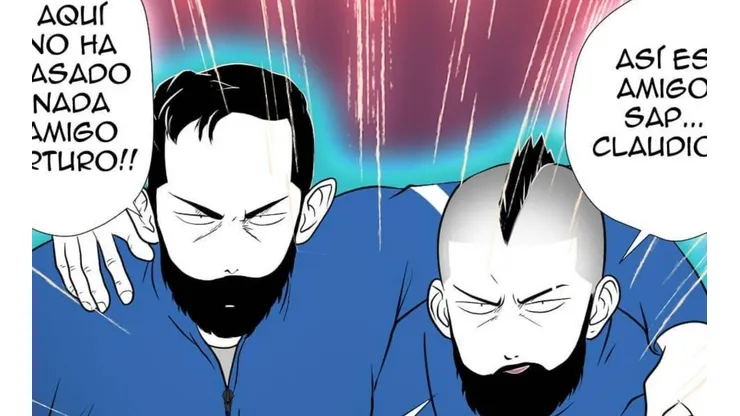 El abrazo de la paz entre los jugadores fue llevado a un cómic