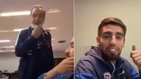 Lasarte bromea con Mauricio Isla y Gabriel Castellón