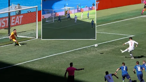 Morata falló un penal en el primer tiempo ante Eslovaquia