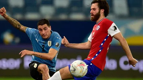 Chile en su partido ante Uruguay por la Copa América.