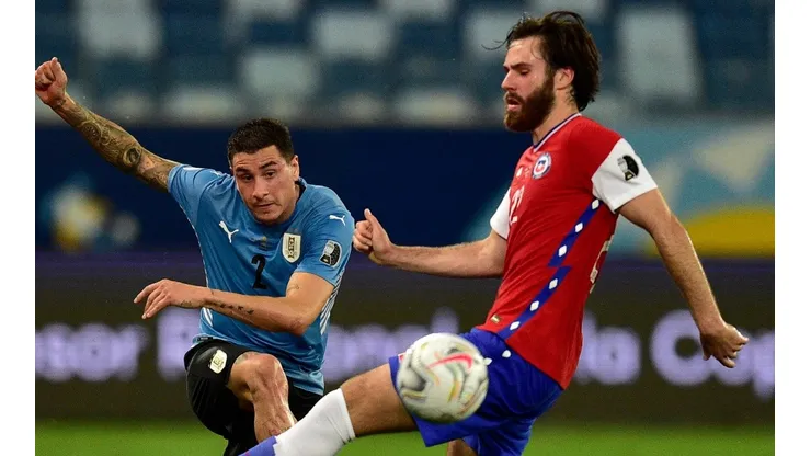 Chile en su partido ante Uruguay por la Copa América.