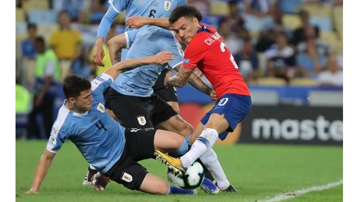 24 de junio del 2019/RIO DE JANEIRO durante el partido valido por la Copa America 2019, disputado entre las selecciones de Uruguay vs Chile, jugado en el Estadio Maracaná. FOTO: RODRIGO SAENZ/AGENCIAUNO