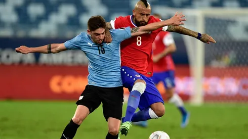 La selección chilena va con todo por el segundo tiempo ante Uruguay en Cuiabá.