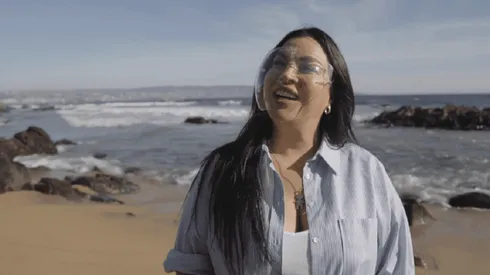 La modelo apareció en las pantallas de TVN para el espacio "Mira a quien me encontré".