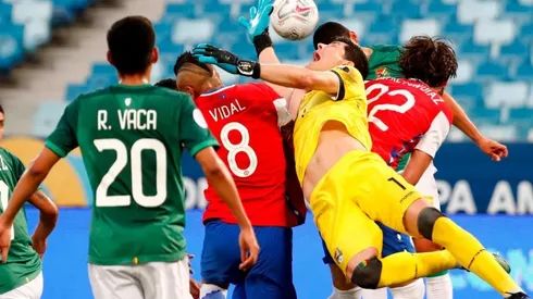 Carlos Lampe tuvo un gran primer tiempo en el partido ante Chile