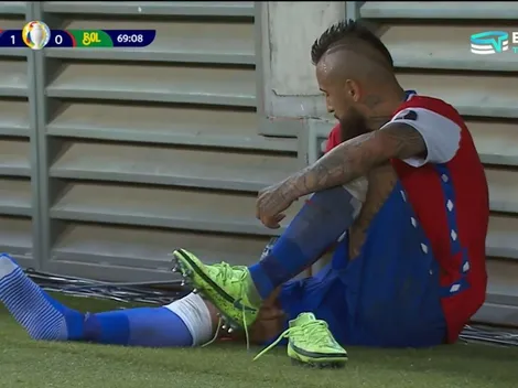 Arturo Vidal se mostró muy enojado cuando fue reemplazado