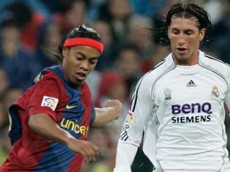 La tocada de oreja entre Ronaldinho y Sergio Ramos