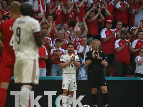 Lluvia de homenajes a Eriksen en el Dinamarca vs Bélgica
