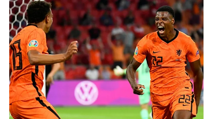 Dumfries grita con todo su gol ante Austria