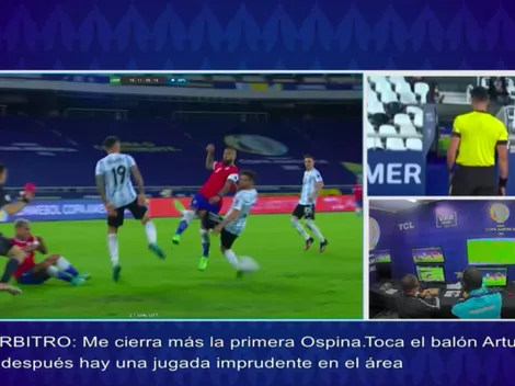 Conmebol libera audios del VAR en el penal contra Vidal