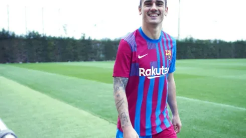 Antoine Griezmann fue uno de los modelos de la nueva camiseta.