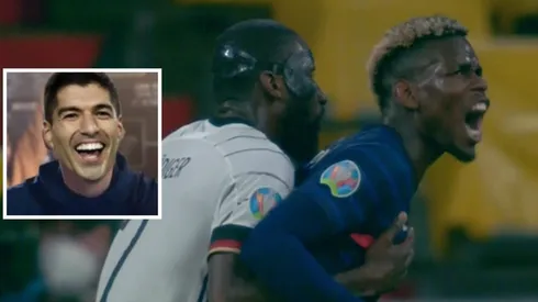 Rudiger en el momento de la mordida a Pogba