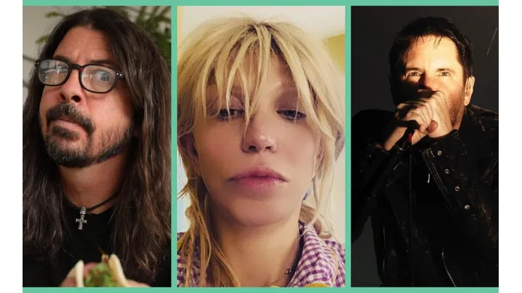 Dave Grohl, Courtney Love y Trent Reznor.