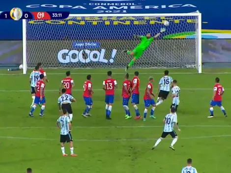 El golazo de Messi a Chile: perfecto tiro libre de Argentina