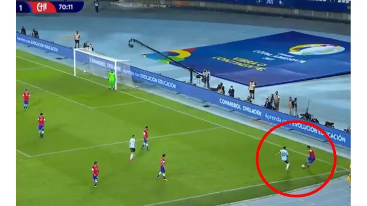 La gran jugada de Maripán contra Messi en la Copa América