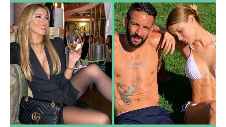 Orina Marzoli junto a un recuerdo de Mauricio Isla y Gala Caldirola en sus buenos tiempos.