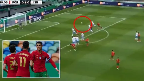 Cristiano Ronaldo lanzó un tiro libre a las nubes frente a Israel