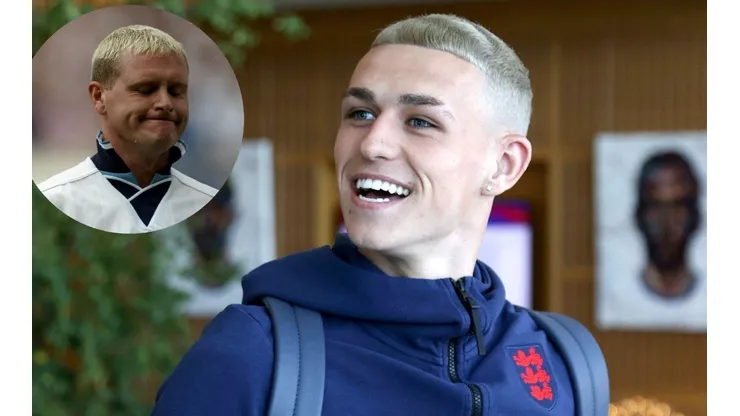 Phil Foden homenajea al mítico Paul Gascoigne con su peinado.