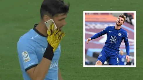 Dituro recibió un teléfono celular desde las gradas en clásico ante Colo Colo