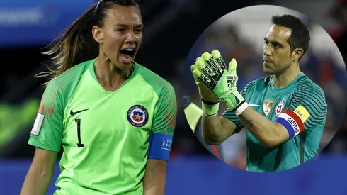 Claudio Bravo festeja el título de Tiane Endler en Francia y rompe el techo se su colega.