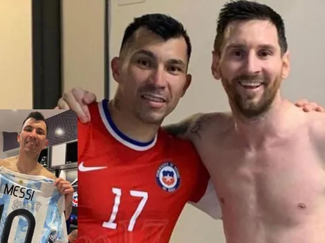 Medel recibe camiseta de Messi y se confirma la reconciliación