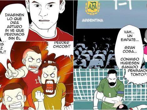 La Roja saca pica a Vidal en notable cómic del empate en Argentina