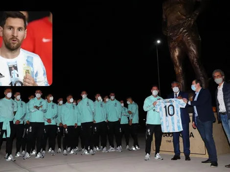 Homenajes a Maradona: Estatua gigante y camiseta