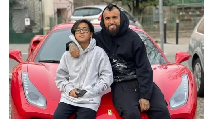 Monito Vidal junto a su padre