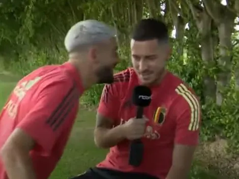 Carrasco interrumpe entrevista a Hazard: "Campeones, campeones"