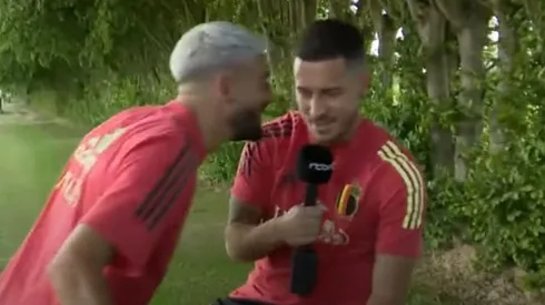 Ferreira Carrasco interrumpe entrevista a Eden Hazard