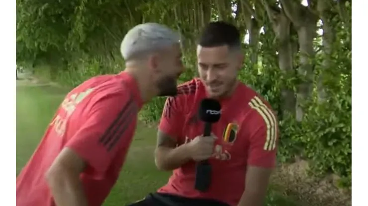 Ferreira Carrasco interrumpe entrevista a Eden Hazard