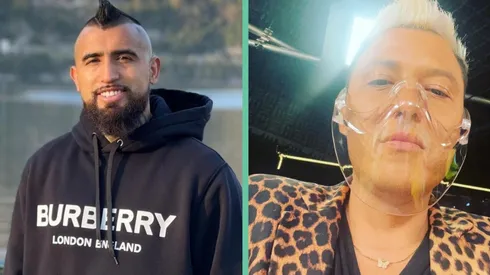 Arturo Vidal y Sergio Rojas.