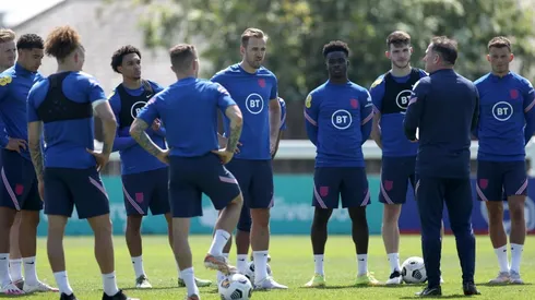 El equipo de Inglaterra en los entrenamientos previos a la Eurocopa