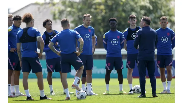 El equipo de Inglaterra en los entrenamientos previos a la Eurocopa