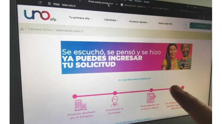 La AFP Uno fue de las primeras en habilitar el tercer retiro del 10%.