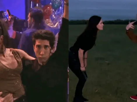 Ed Sheeran y Courteney Cox recrean divertida rutina de baile de Friends