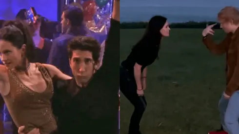 Ed Sheeran y Courteney Cox recrean divertida rutina de baile de Friends