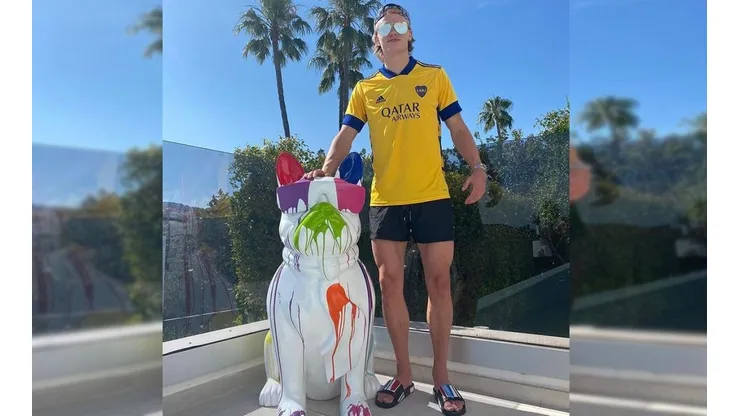 Haaland es fanático: se puso la 9 de Boca Juniors.