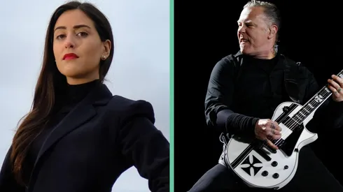 Macarena Ripamonti junto a James Hetfiled, el líder de Metallica.