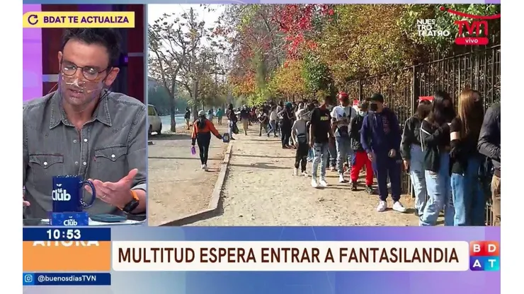 Buenos Días a Todos mostró en vivo las largas filas que se registraron este viernes en el ingreso a Fantasilandia.