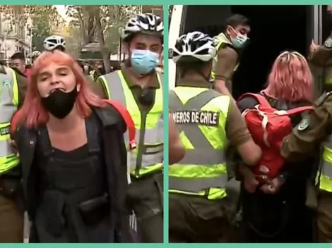 Camila Moreno fue detenida en pleno centro de Santiago