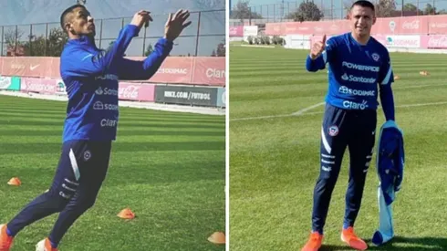 Alexis entrenó en solitario en Juan Pinto Durán