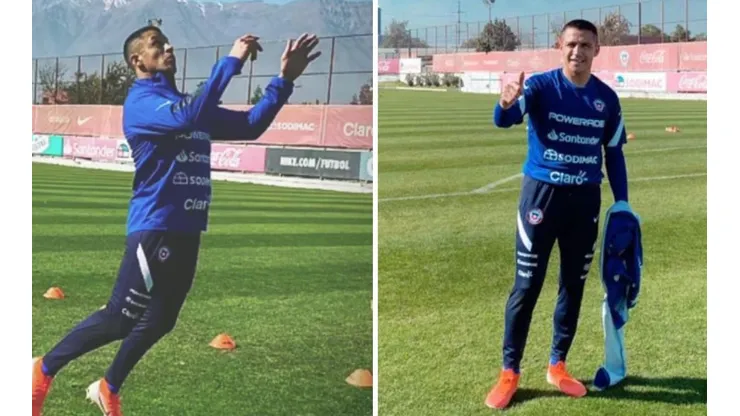 Alexis entrenó en solitario en Juan Pinto Durán