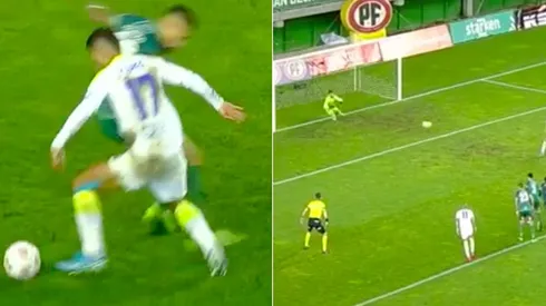 Flores se fabricó el penal pero terminó fallando ante la portería