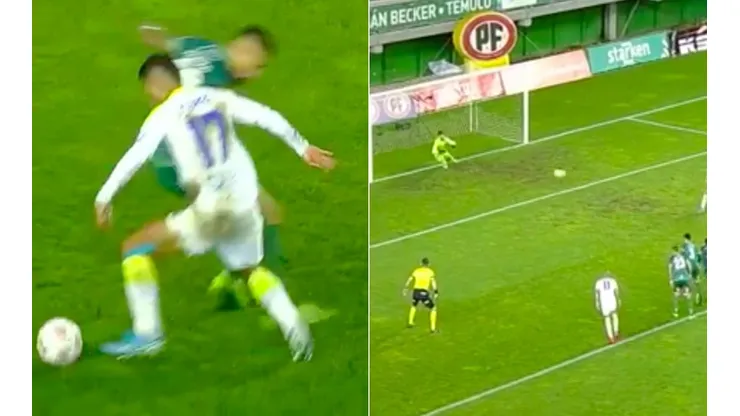 Flores se fabricó el penal pero terminó fallando ante la portería