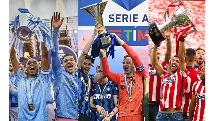 Manchester City, Inter y Atlético fueron campeones de sus ligas